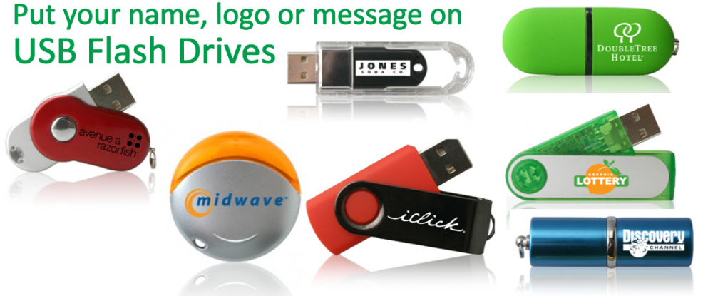 Custom Usb Flash Drives For Business And Industry - Usb Flash Drive Clipart (1024x425), Png Download