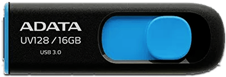Adata Usb Flash Drive, 16gb, Uv128 - Adata Usb Flash Drive Png Clipart (600x599), Png Download