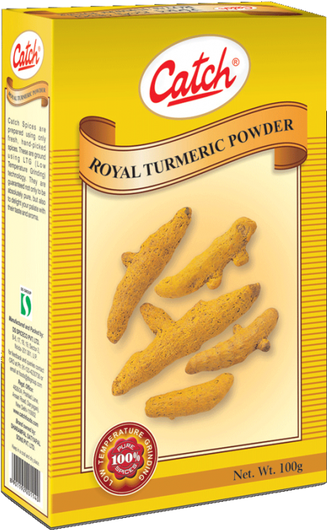 Royal Turmeric Powder - Catch Turmeric Powder 100g Clipart (555x884), Png Download
