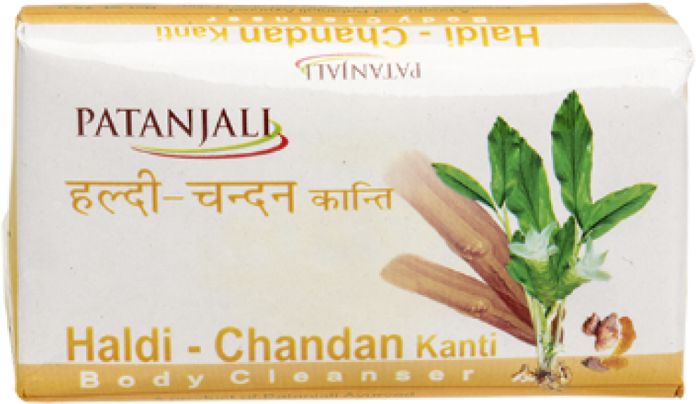 Patanjali Haldi Chandan Kanti Body Cleanser - Patanjali Soap Clipart (1130x847), Png Download