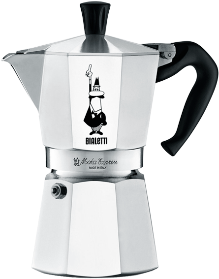 Italian Moka Express Bialetti - Bialetti Moka Express 4 Cup Clipart (600x600), Png Download