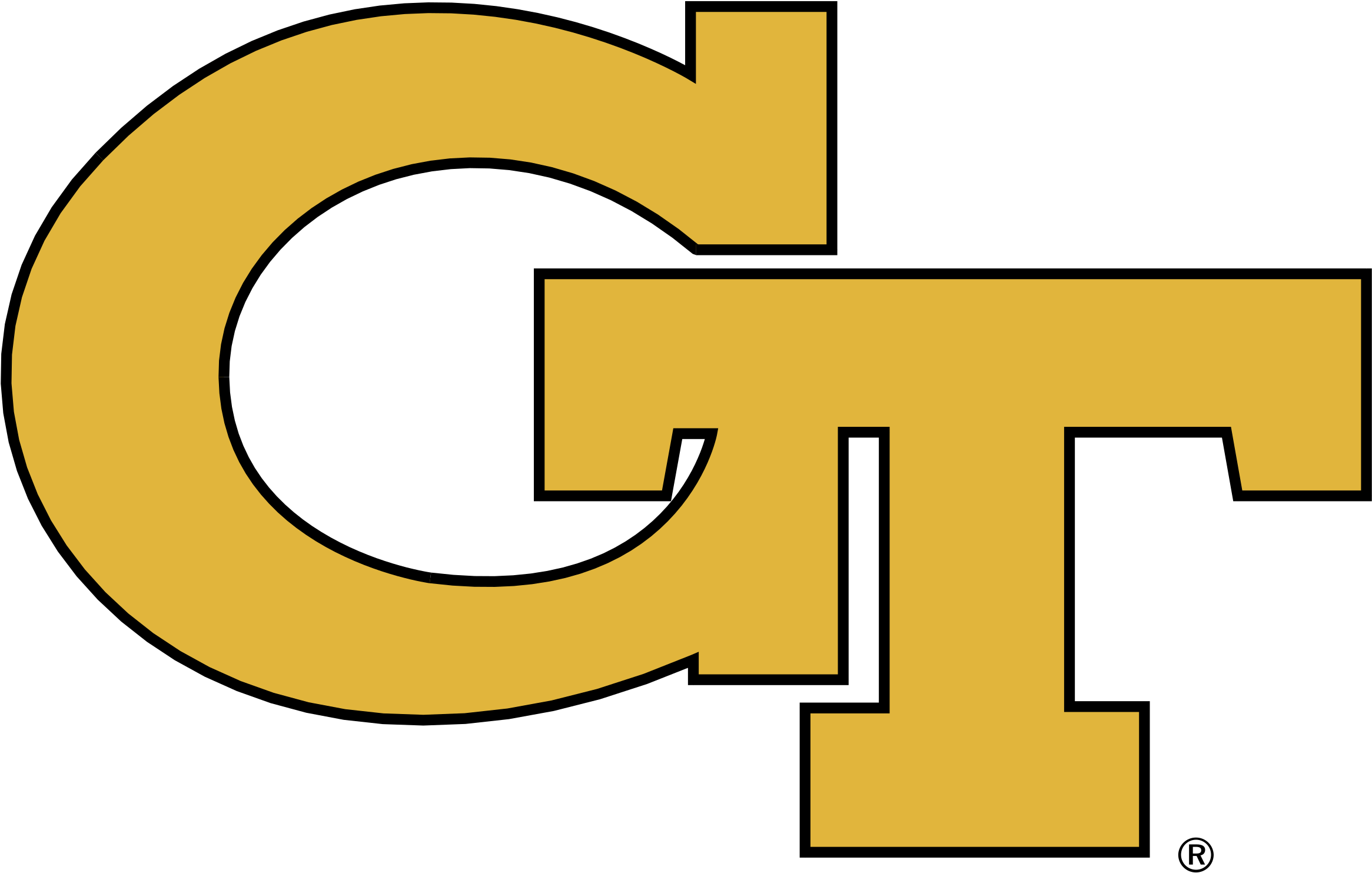 Georgia Tech Yellow Jackets Logo Png Transparent - Georgia Tech College Logo Clipart (2400x2400), Png Download