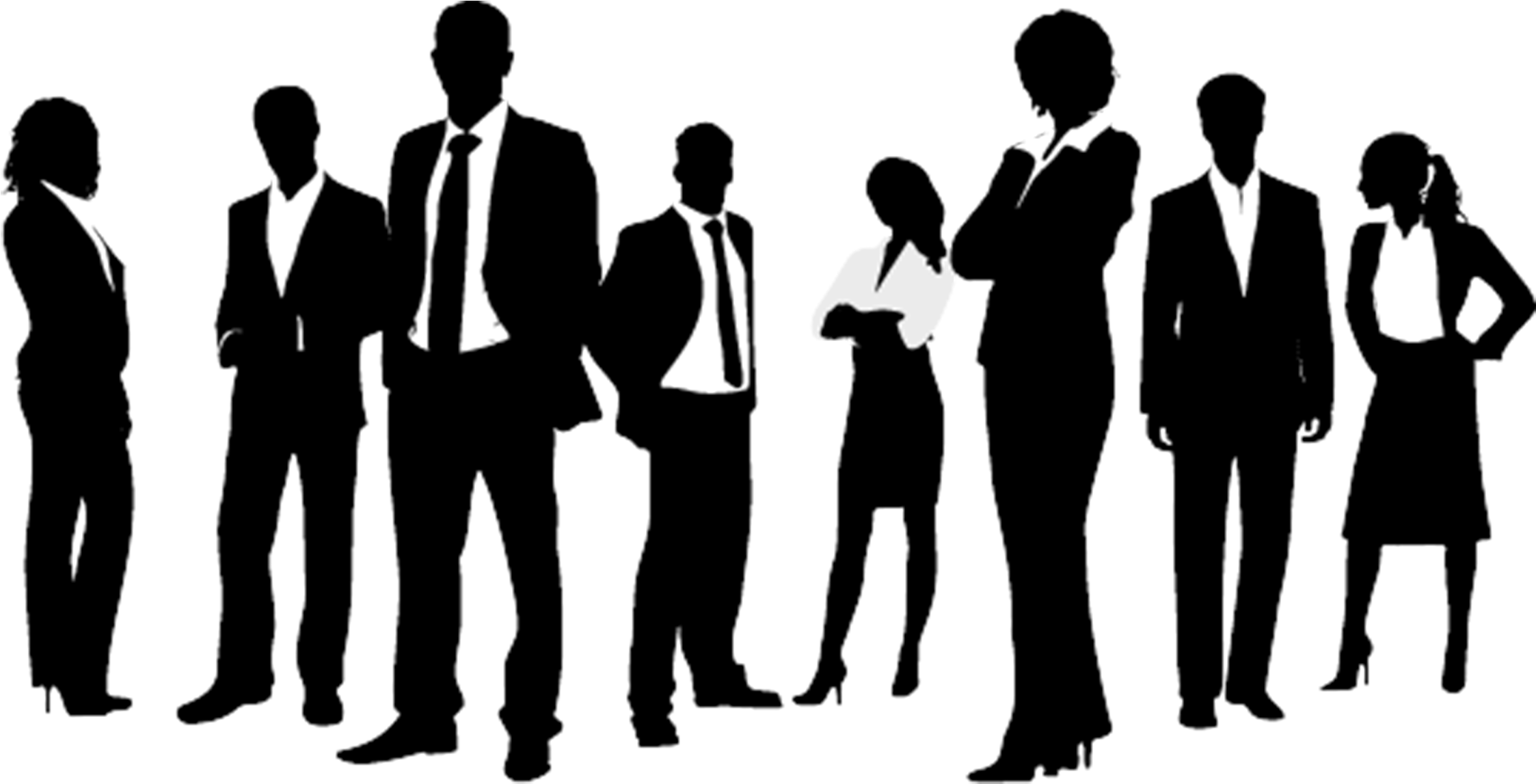 Employee Silhouette Png - Business People Silhouette Png Clipart (2362x1772), Png Download