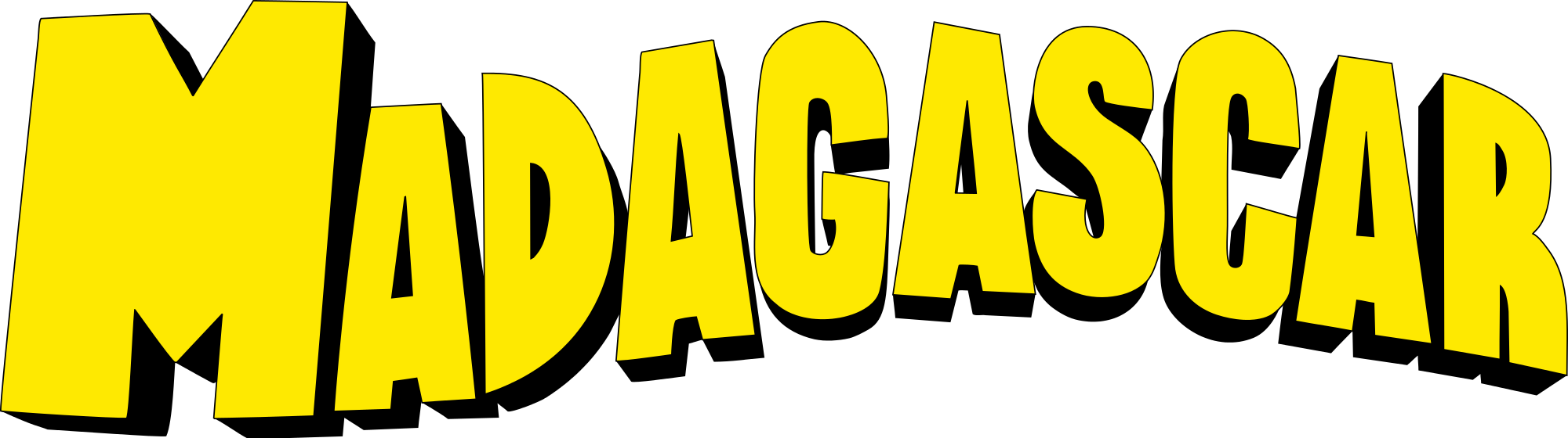 Madagascar Logo Clipart (2000x560), Png Download