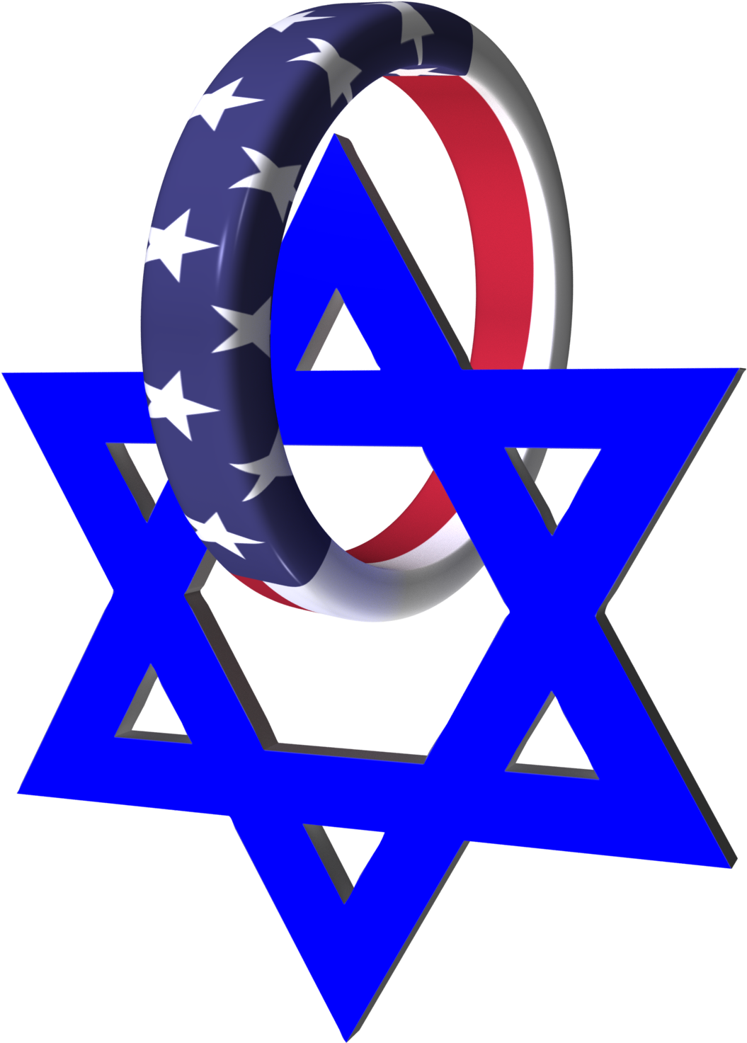 Usa Israel Ring Star Clipart (1055x1473), Png Download