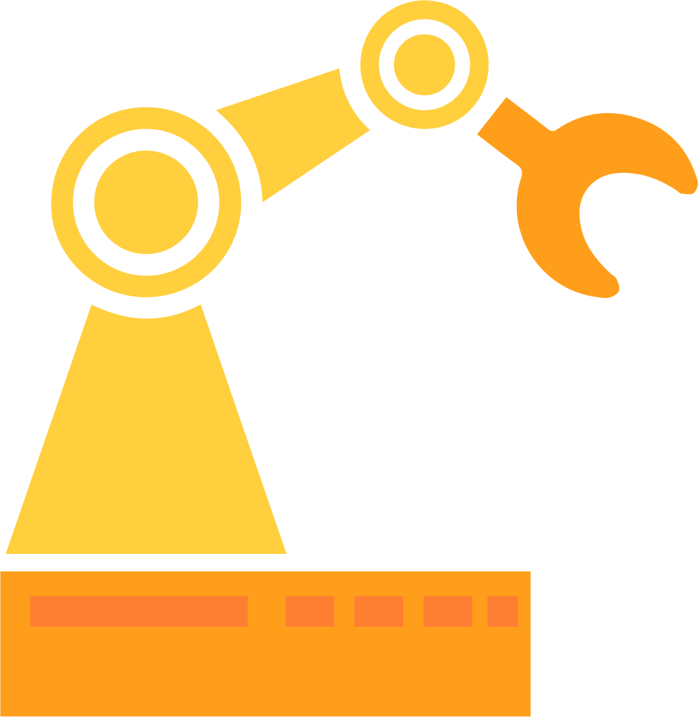 Automation Technology - Robotic Arm Icon Vector Clipart (1006x1033), Png Download