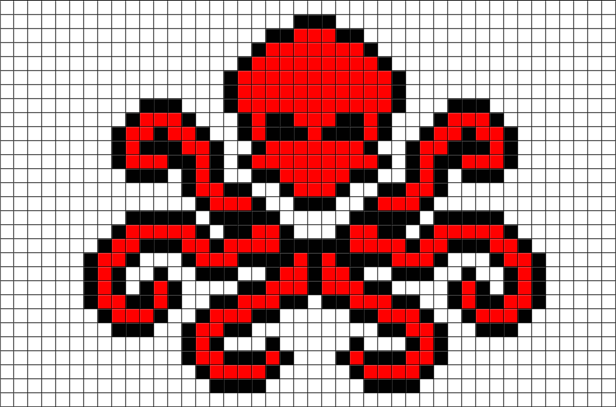 Pixel Art Hydra Clipart (880x581), Png Download