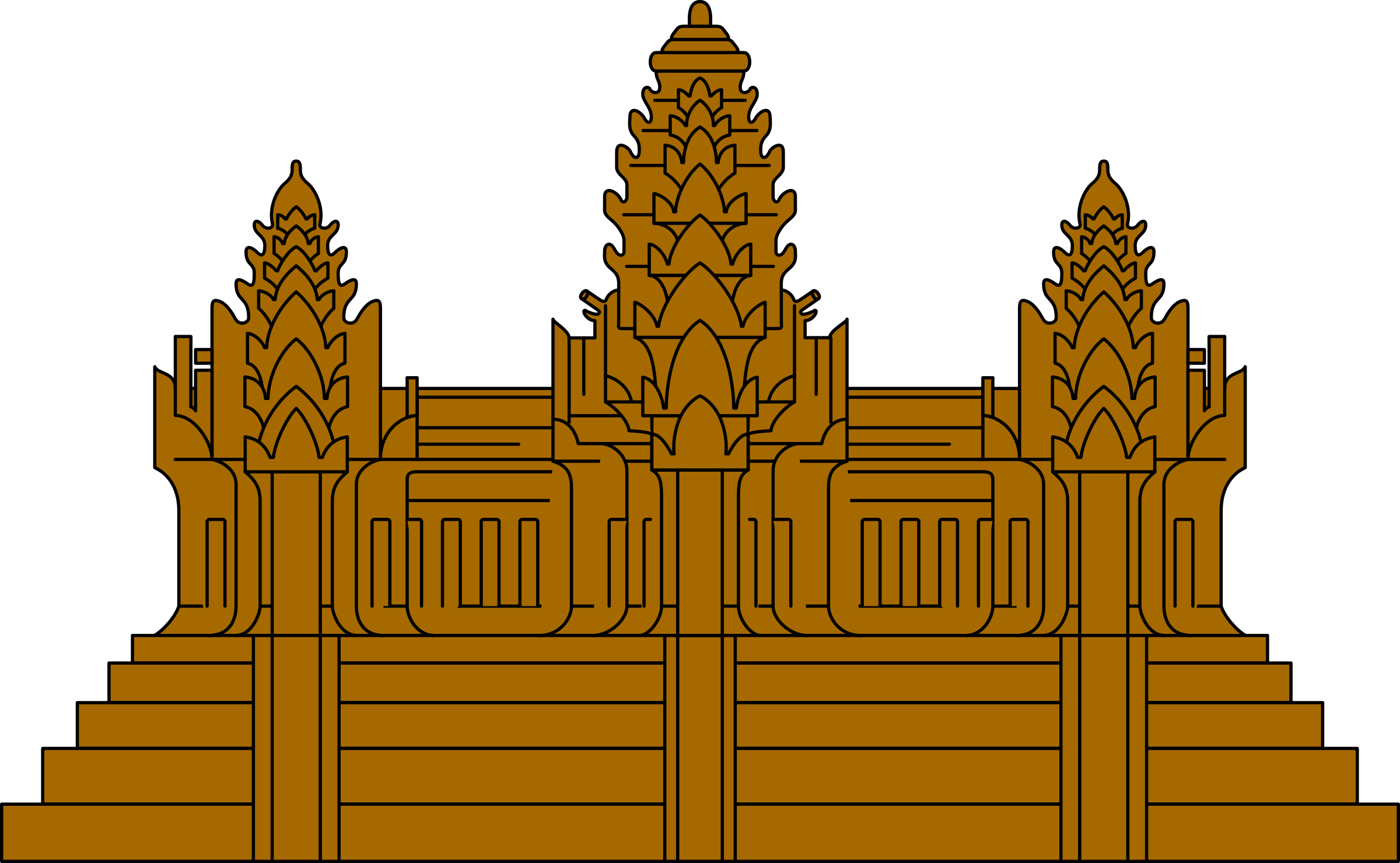 Png Angkor Wat Clip Art Cambodia Transprent Png - Angkor Wat Temple Logo Transparent Png (2400x1480), Png Download