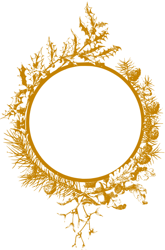 Medium Image - Christmas Frames Png Black And White Clipart (530x800), Png Download