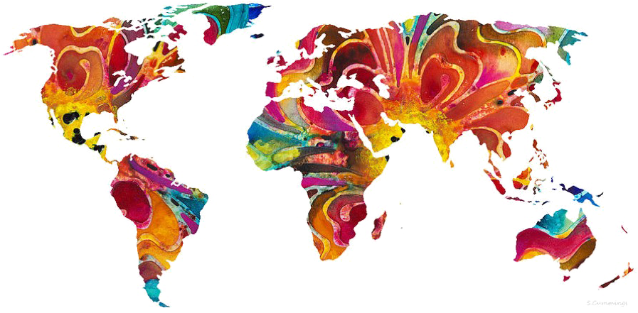 Abstract World Map Png Pic - Abstract World Map Png Clipart (904x443), Png Download