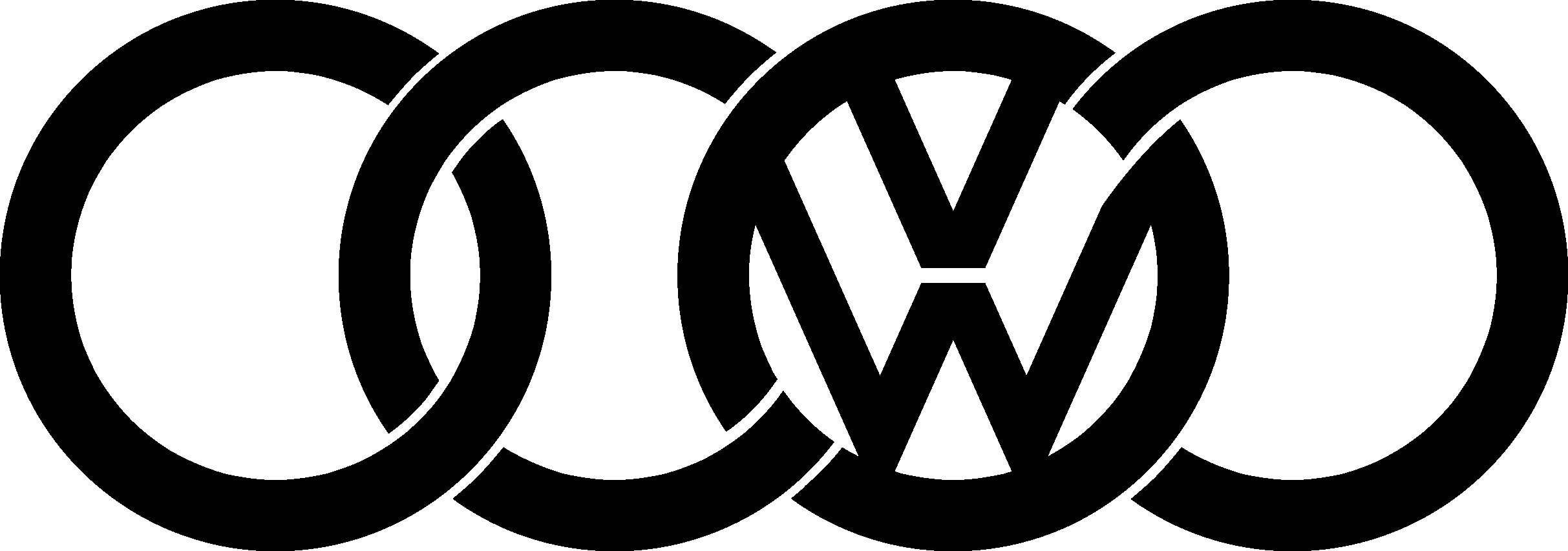 2426 X 853 5 - Audi Vw Clipart (2426x853), Png Download