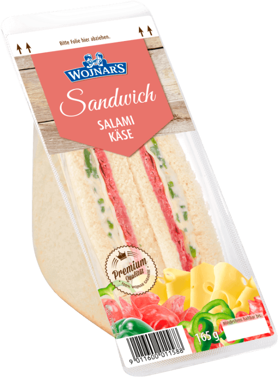 Salami-emmental Sandwich - Wojnar Sandwich Clipart (1280x800), Png Download