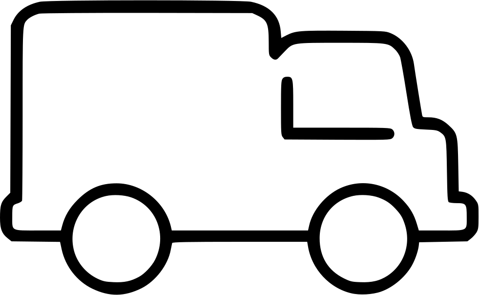 Png File - Truck Line Icon Png Clipart (981x604), Png Download