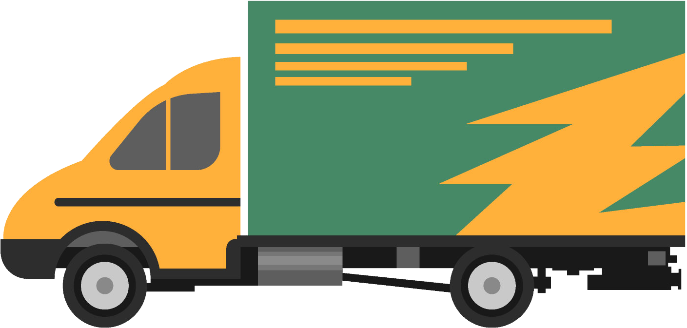 Box Body Truck Icon Big - Truck Clipart (1430x698), Png Download