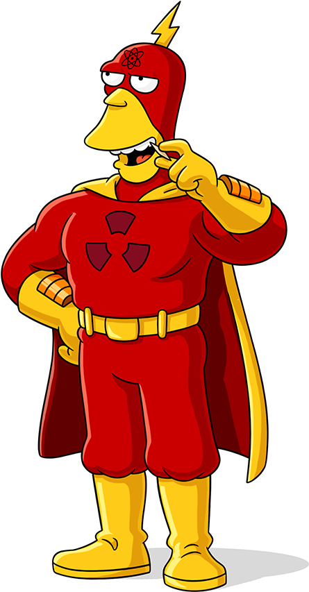 Radioactive Man From The - Homer Simpson Radioactive Man Clipart (445x853), Png Download