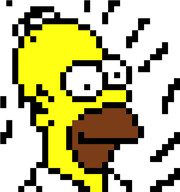 Homer Simpson - Homer Pixel Art Clipart (600x660), Png Download