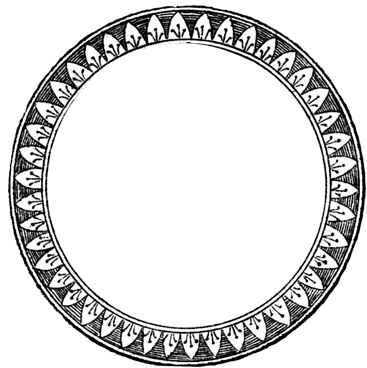 Vintage, Antique, Frame, Round, Ornate, Old, Historic - Blank Jam Jar Labels Clipart (606x640), Png Download