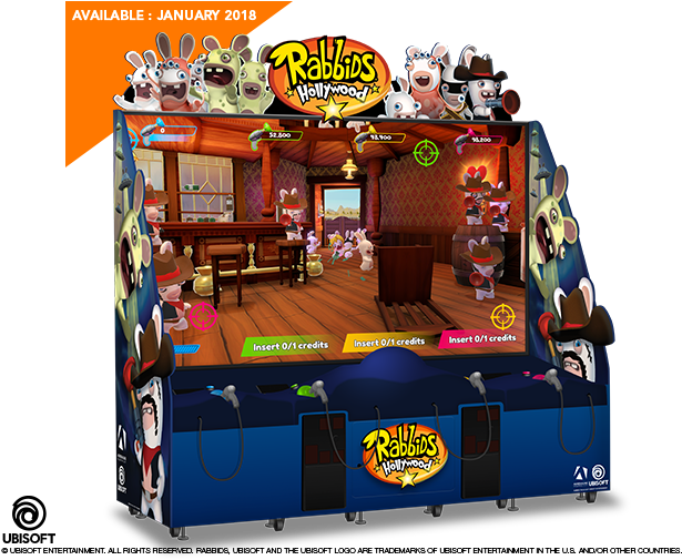 Rabbids Hollywood Arcade Game By Adrenaline Amusements - Rabbids Hollywood Arcade Game Clipart (713x516), Png Download