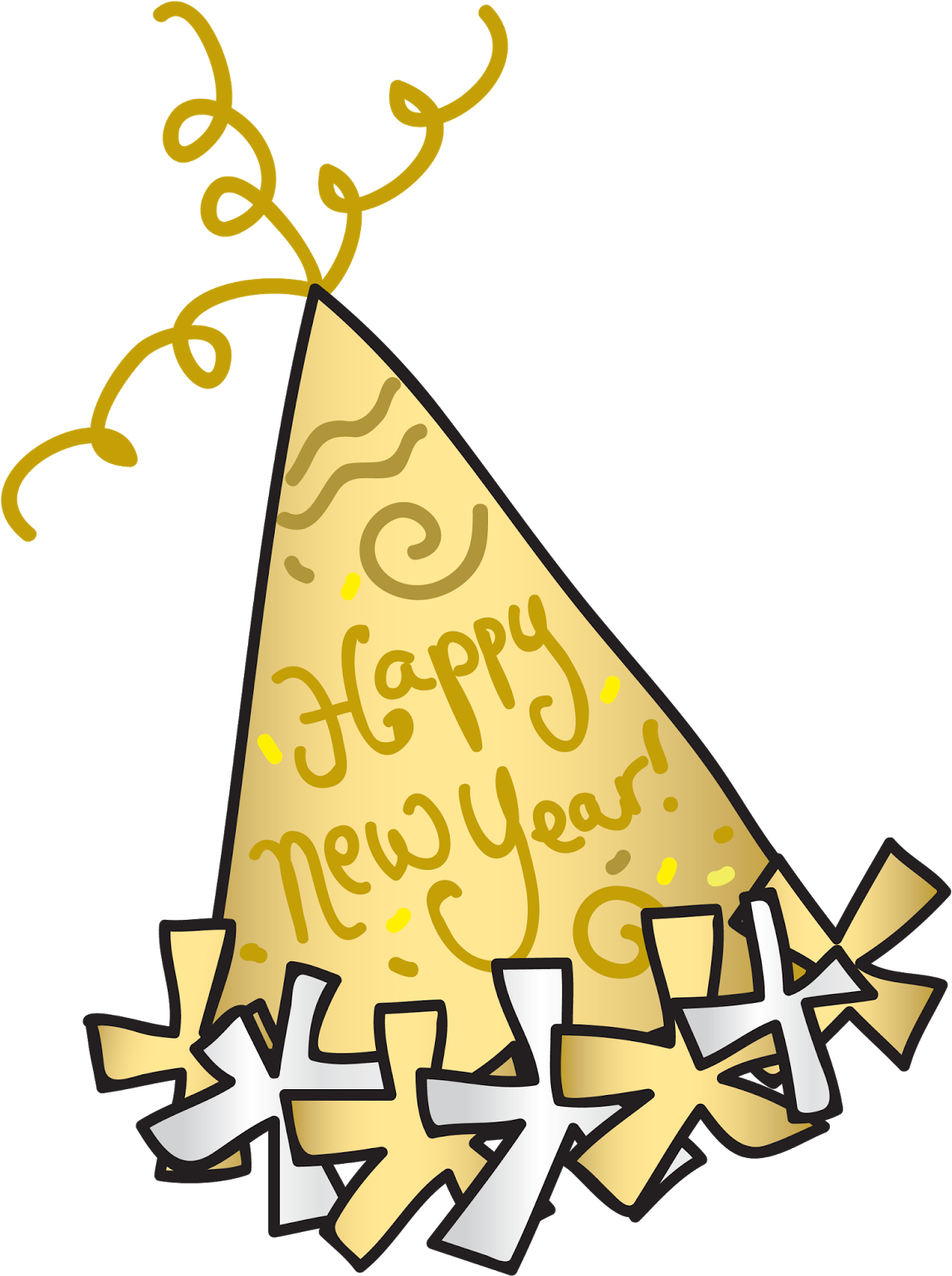 Hat Clipart New Years Eve - Small New Year Clip Art - Png Download (1202x1600), Png Download