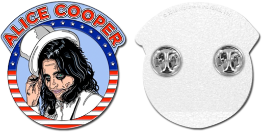 Top Hat Usa Collectible Enamel Pin - Alice Cooper Enamel Pin Clipart (600x600), Png Download
