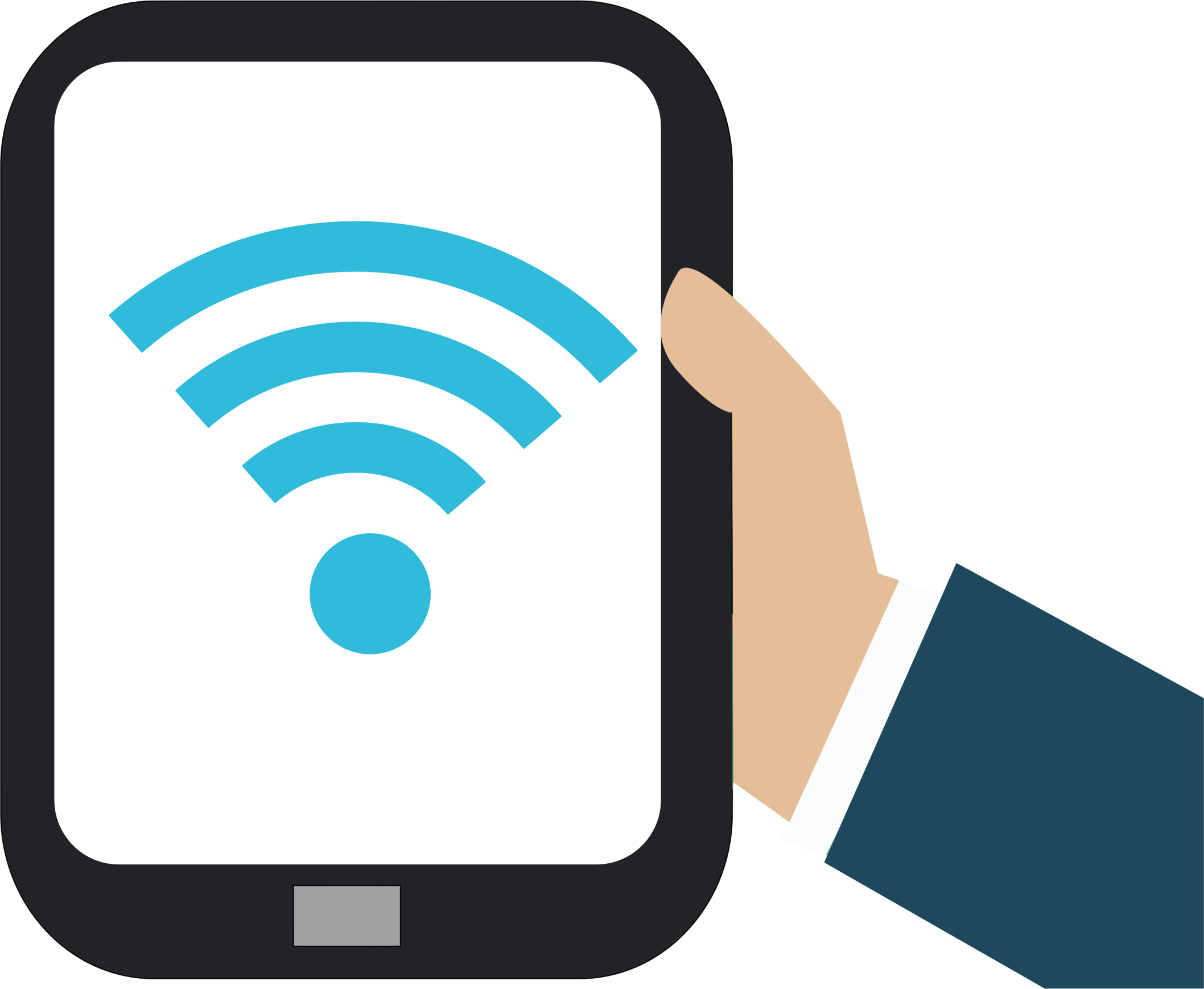 This Free Icons Png Design Of Tablet Wifi No Background Clipart (2116x1738), Png Download