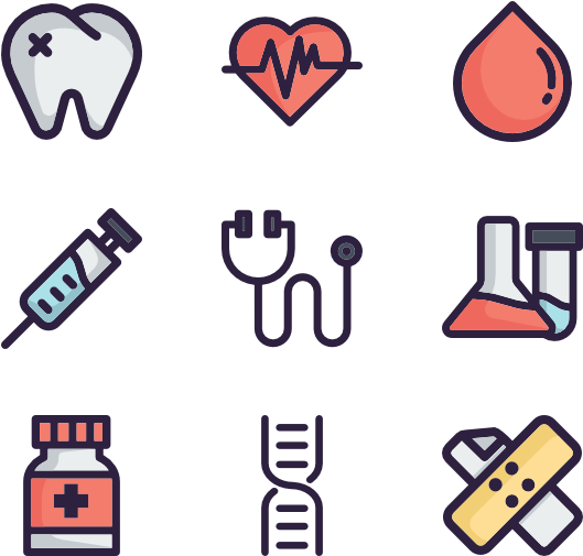 Medical Icon Set - Medical Icons Transparent Clipart (600x564), Png Download