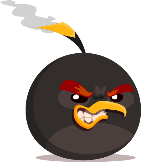 Bomb - Angry Birds Bomb Exploding Clipart (600x600), Png Download