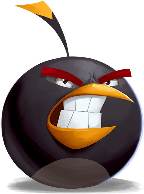 Angry Birds Bomb Angry Clipart (550x621), Png Download