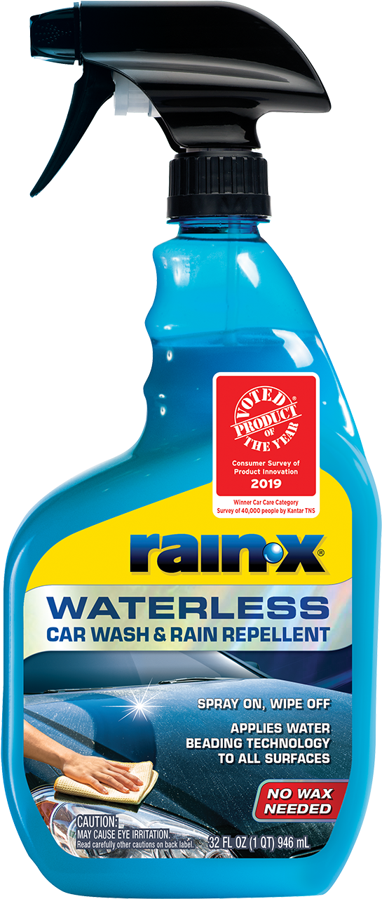 Rain-x Waterless Car Wash & Rain Repellent 32 Fl Oz, - Rain X Water Repelling Fast Wax Clipart (675x1400), Png Download