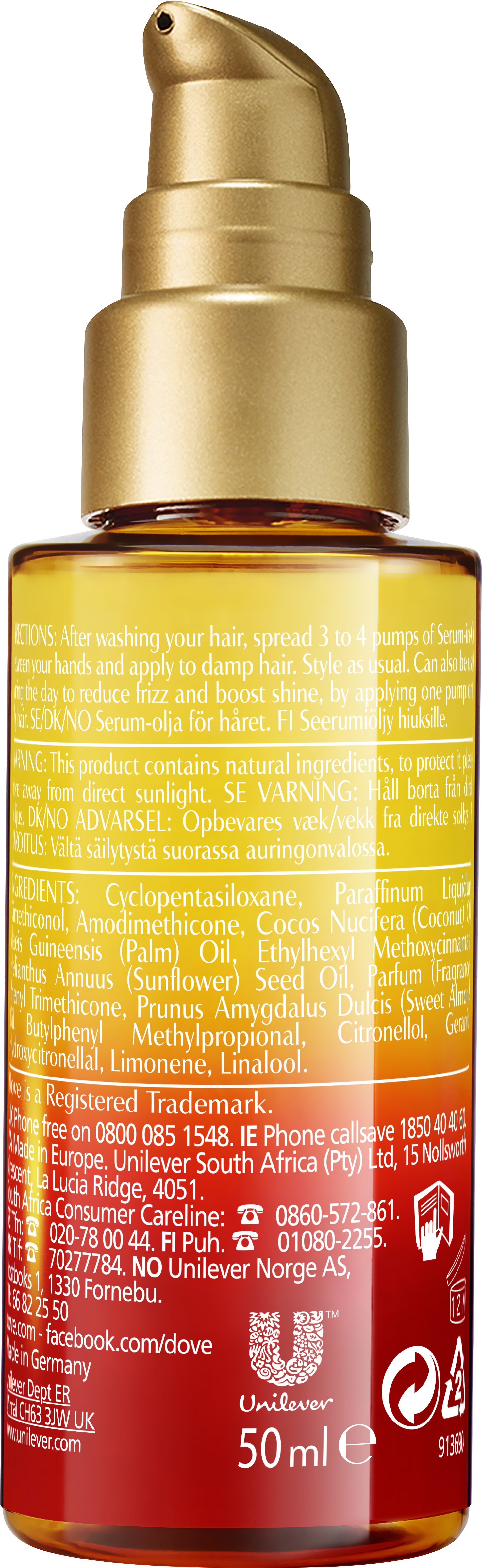Hair Serum Front And Back Clipart (5000x5000), Png Download