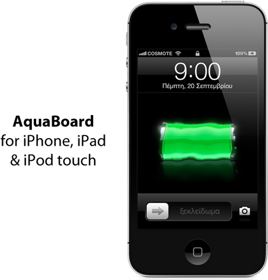 When Downloaded And Installed, Aquaboard Applies A - Iphone Clipart (590x573), Png Download