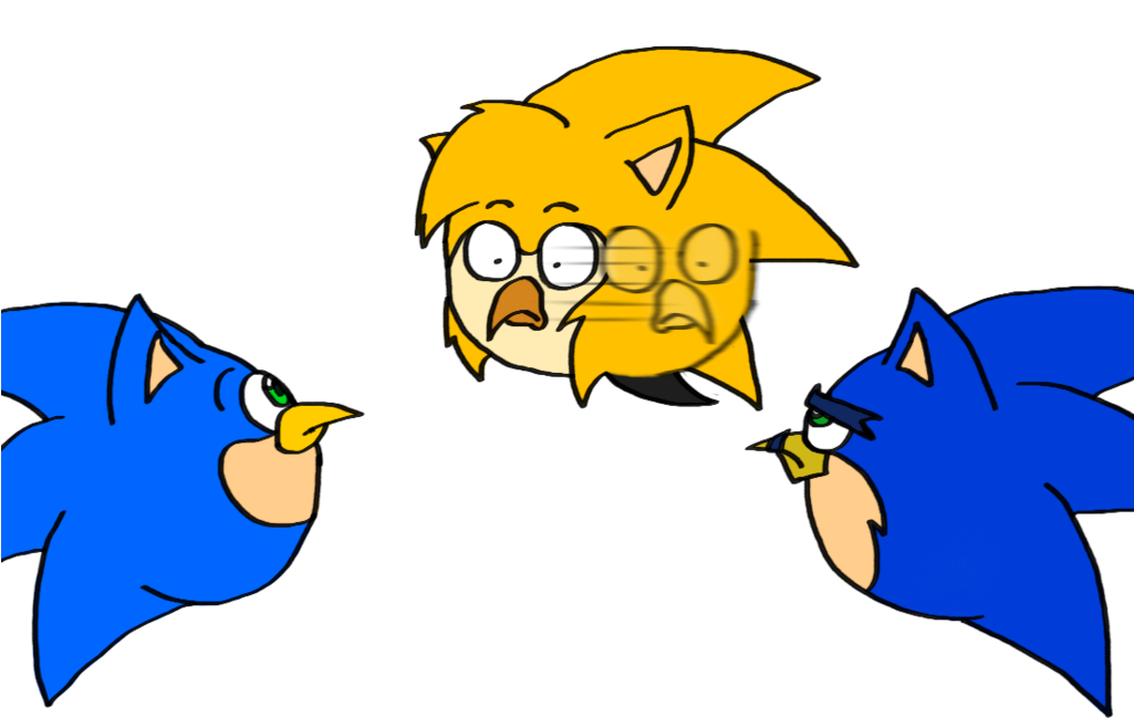 Two Sonic Birds By Sackhunter - Angry Birds Sonic Clipart (1025x649), Png Download
