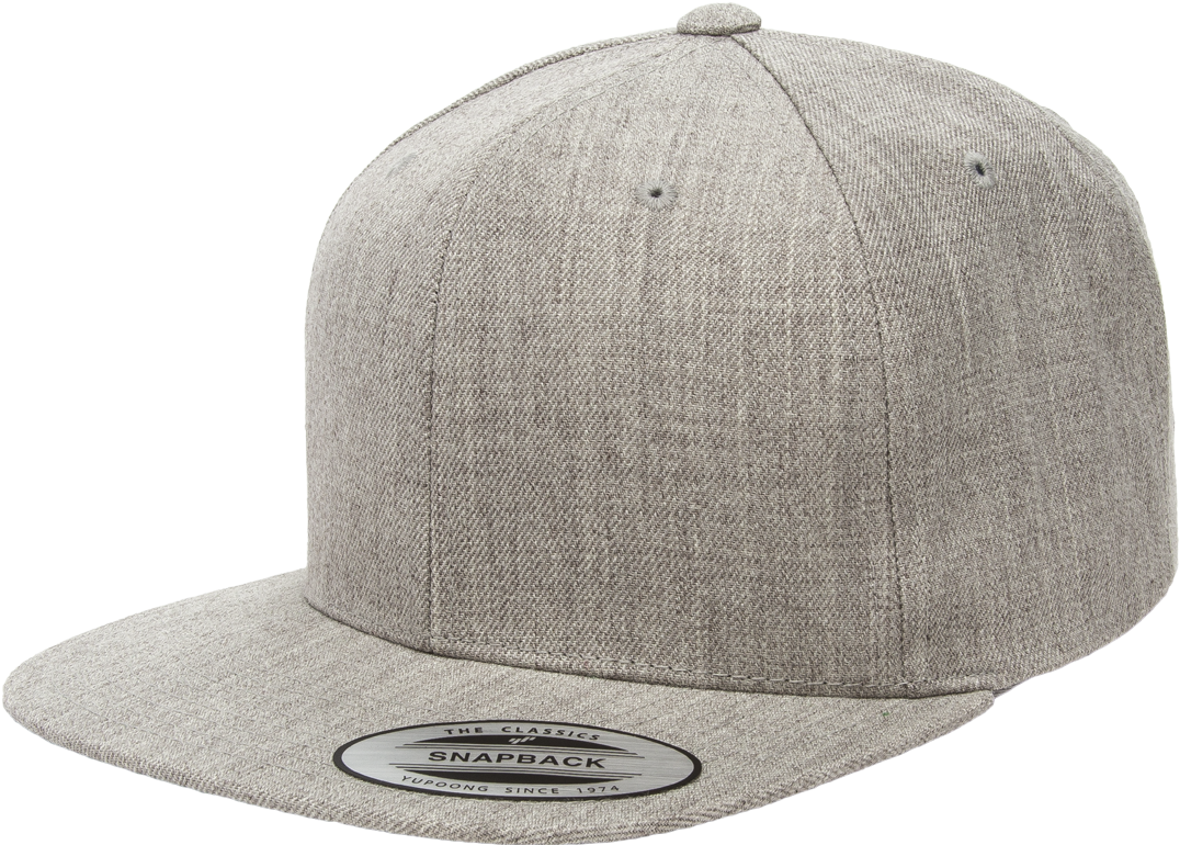 The Hat Pros Snapbacks Flexfit Pro Style Snapback Hats - Flexfit 110 Snapback Heather Grey Clipart (1076x770), Png Download