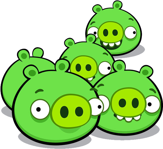 Angry Birds Characters Pigs - Piggies From Angry Birds Clipart (654x599), Png Download