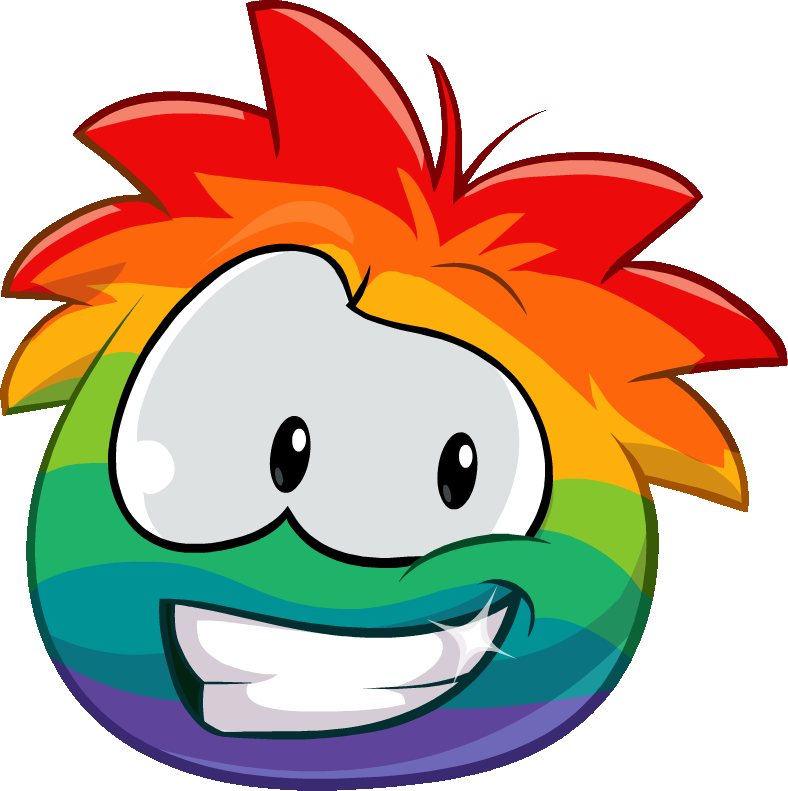 Skittles Png - Rainbow Puffle Clipart (788x791), Png Download