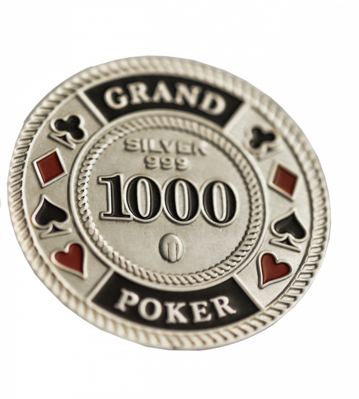 Silver Poker Chip Clipart (800x800), Png Download