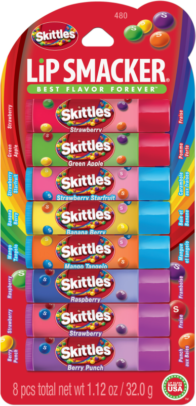 Skittles Lip Smacker Pack Clipart (600x800), Png Download