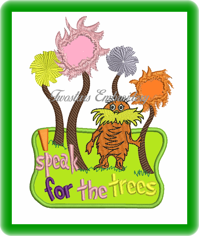 I Speak For The Trees The Lorax , Png Download Clipart (640x761), Png Download