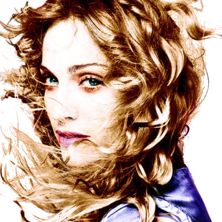 Ray Of Light - Madonna Singer Black And White Clipart (768x768), Png Download