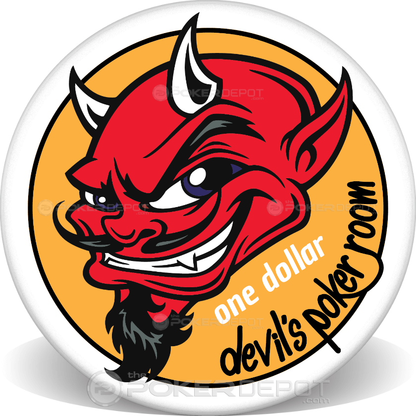 Devil's Poker Room Custom Ceramic Poker Chips - Cartoon Clipart (840x840), Png Download