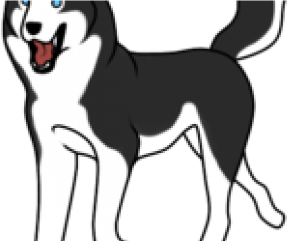 Jpg Stock Cliparts Puppy X Carwad Net - Husky Cute Black And White Clipart - Png Download (640x480), Png Download