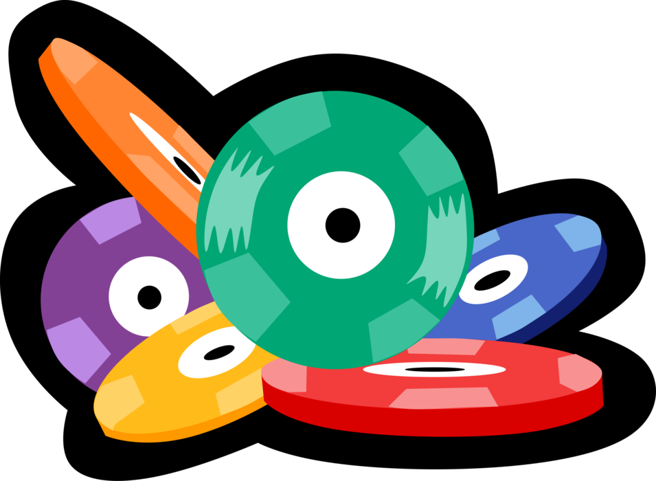 Vector Illustration Of Casino Tokens Gambling Poker - Circle Clipart (955x700), Png Download