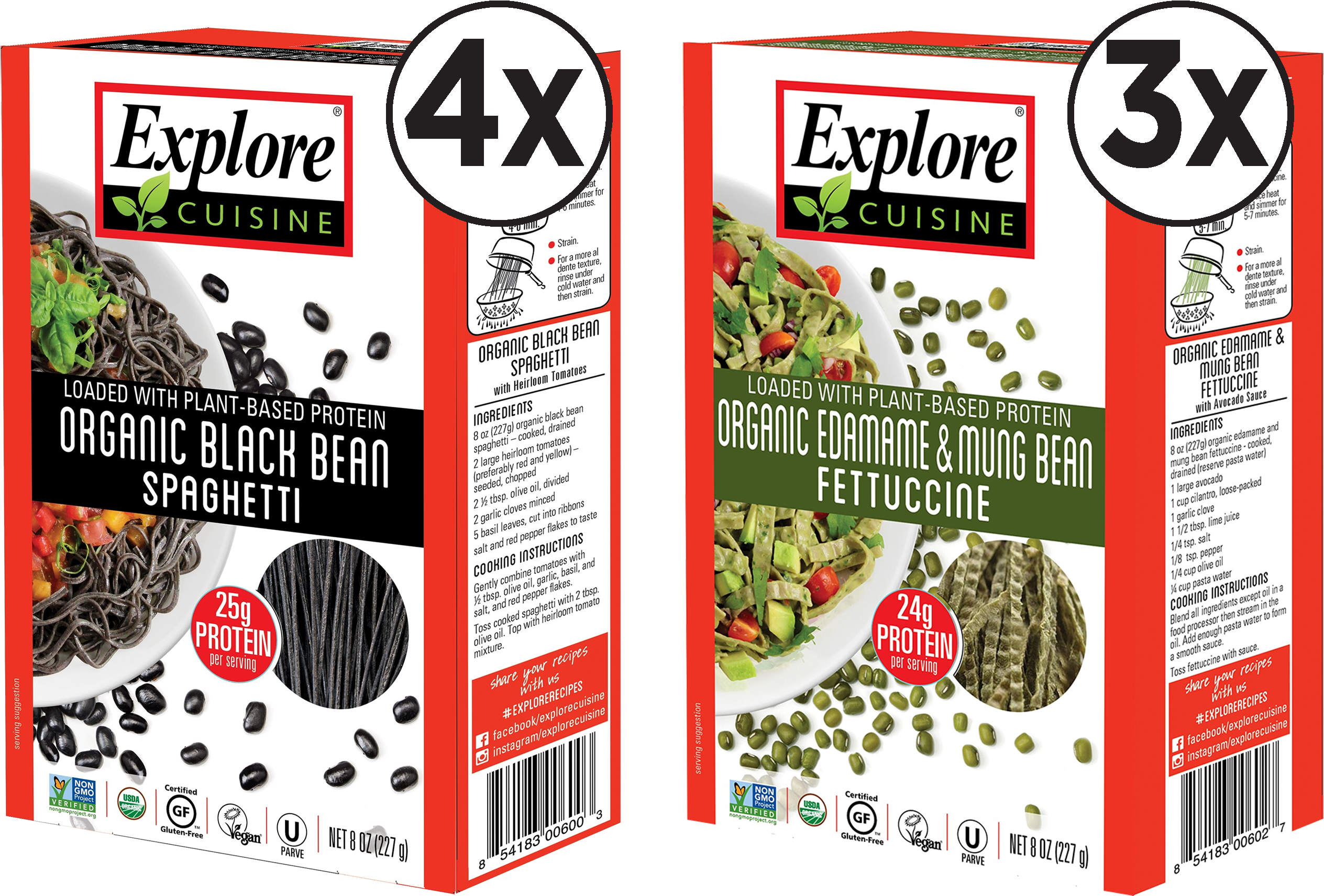 Best Seller Bonus Pack - Explore Cuisine Organic Edamame & Mung Bean Fettuccine Clipart (2710x1939), Png Download