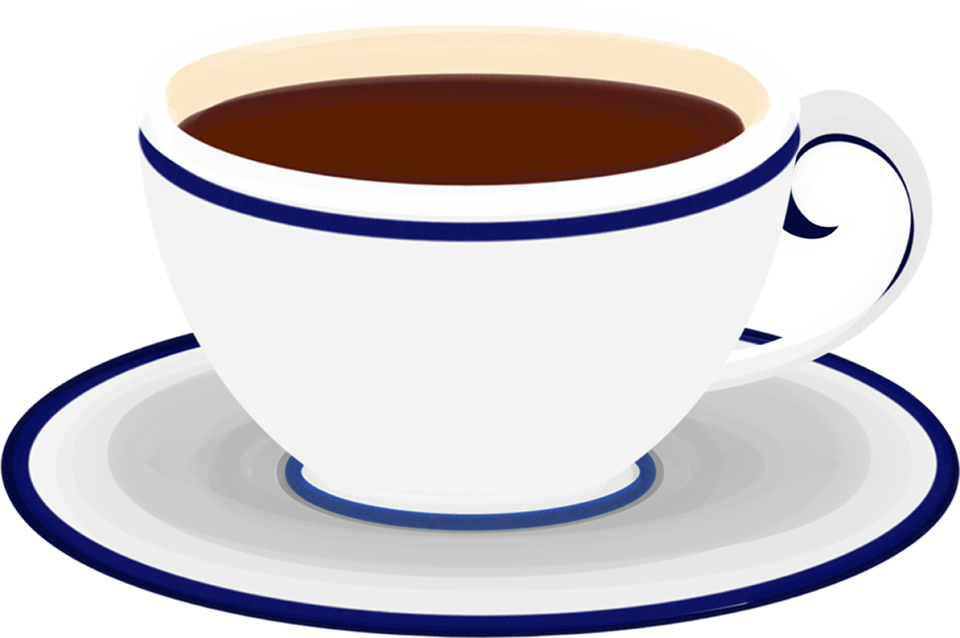 Graphic, Coffee, Coffee Cup, Cup, Tea Cup, Drink, Cafe - Cup Of Tea Png Clipart (960x638), Png Download