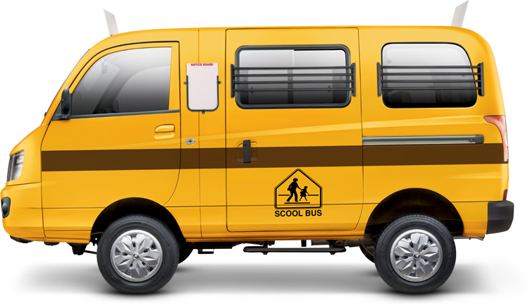 Mahindra Supro In School Bus Yellow Color - Mahindra Supro School Van Price Clipart (752x434), Png Download