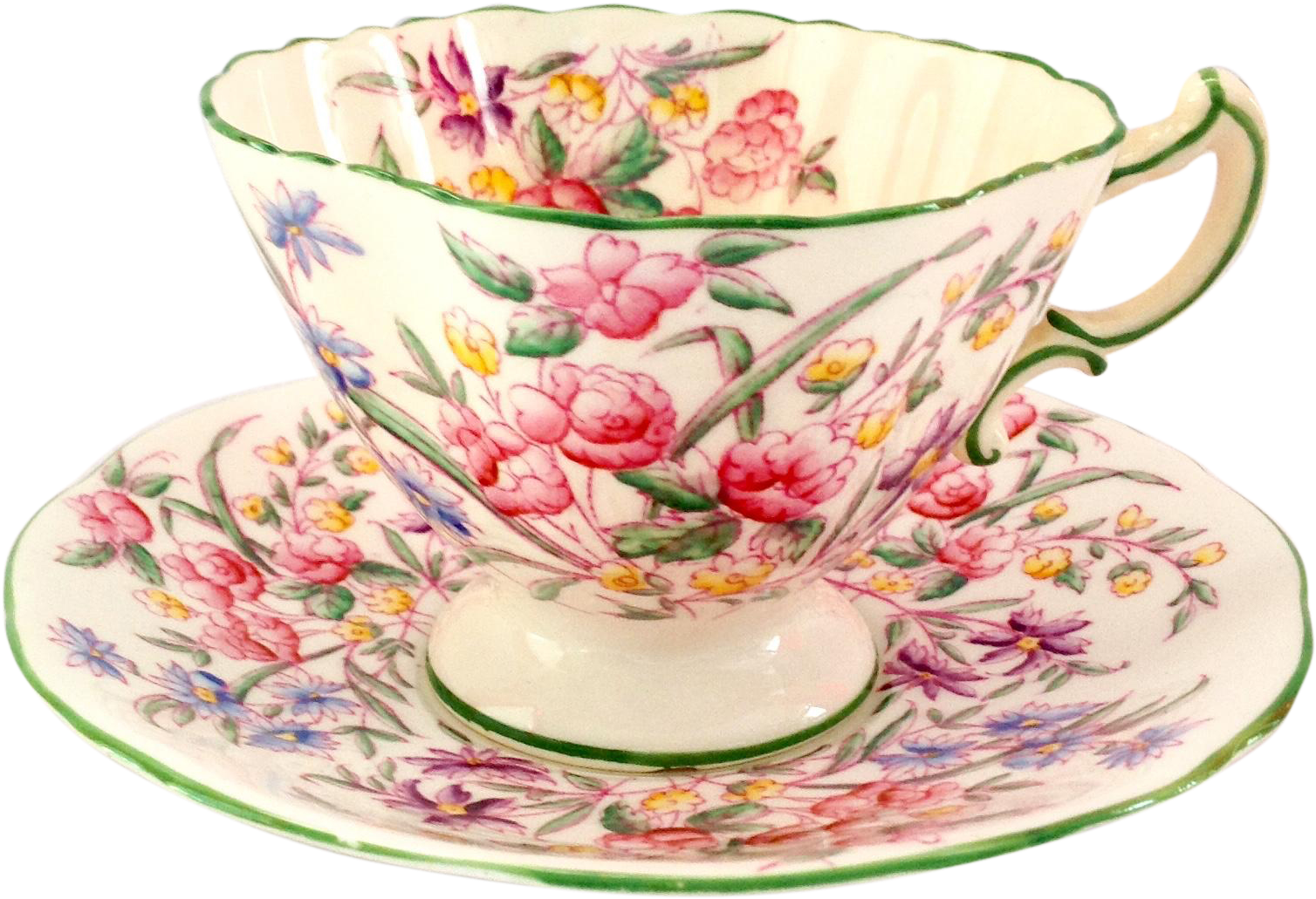 Hammersley England Bone China Bridal Rose Teacup And - Garden Roses Clipart (1507x1507), Png Download