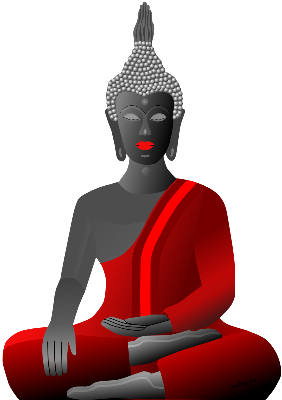 Buddha Clipart Desire - Red Buddha Clipart - Png Download (564x800), Png Download