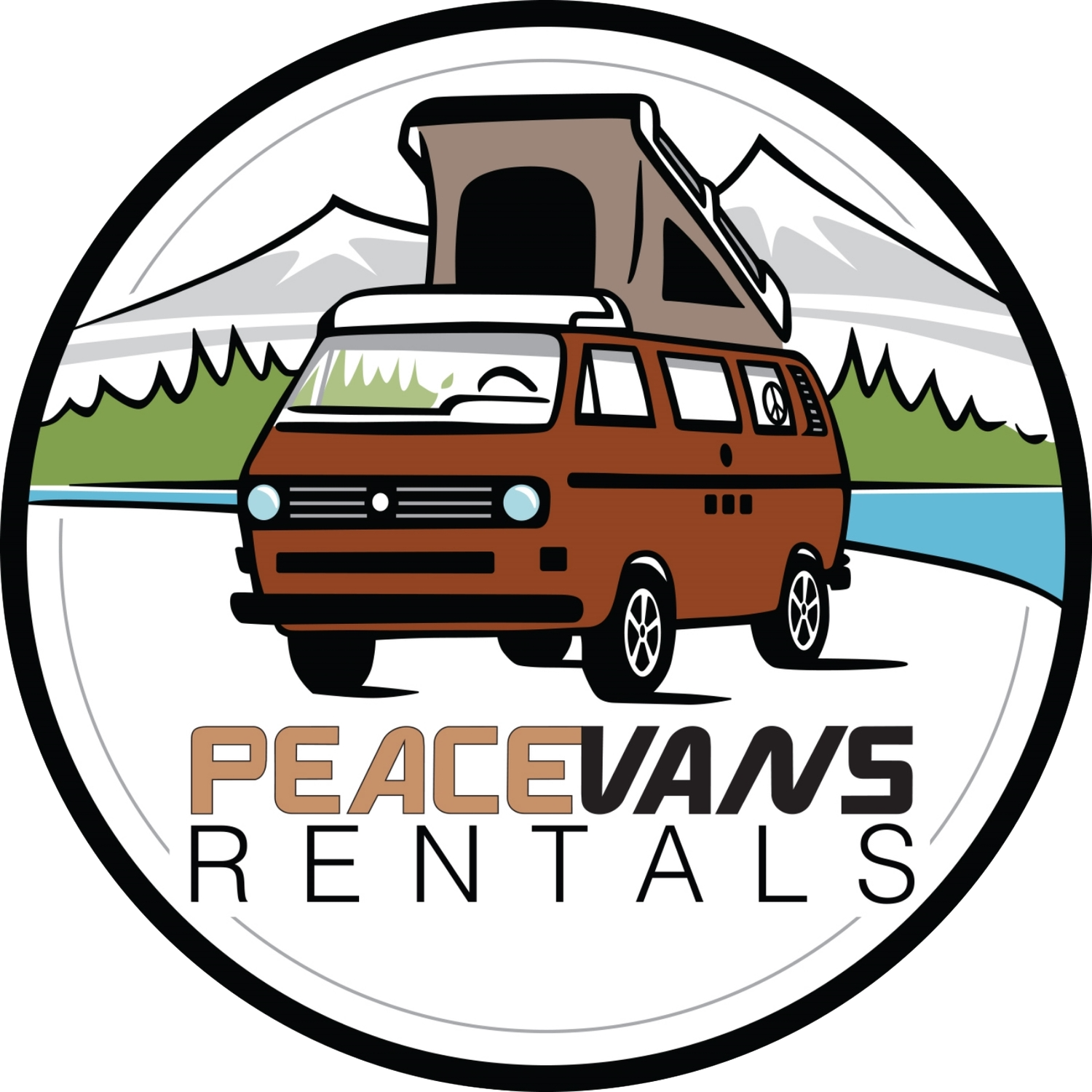 Vw Camper Van Rental - Compact Van Clipart (1500x1500), Png Download