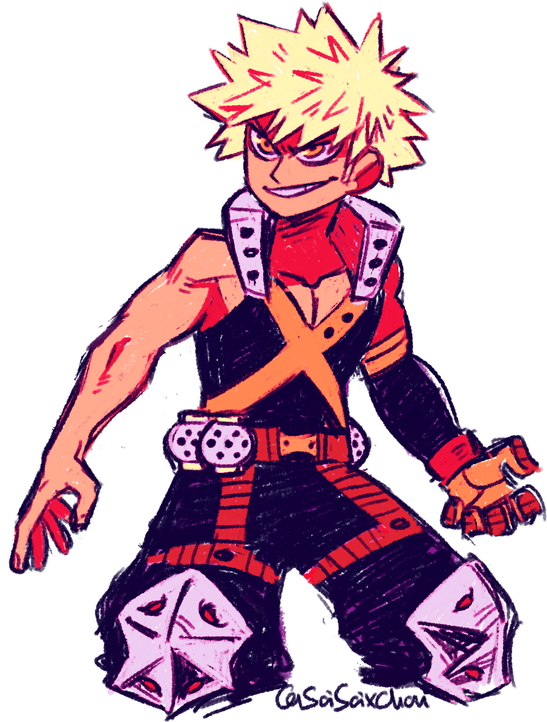 [on Twitter] I Was Going For Soft Pastels But Bakugou Clipart (1112x1469), Png Download