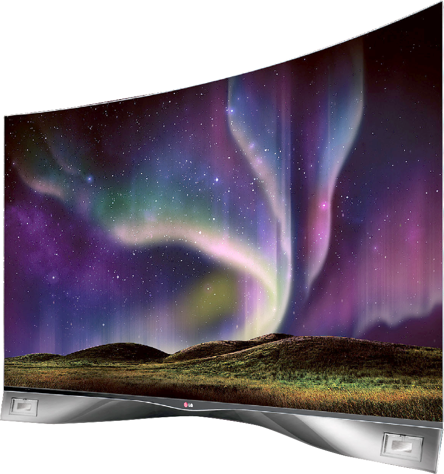 The Curved Oled Tv Is Only - Lg Oled Tv Png Clipart (871x928), Png Download